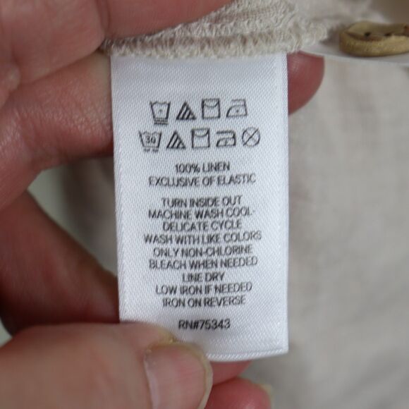 NWT Nicole Miller York Natural 100% Linen Sleeveless Dress XL - Picture 8 of 8